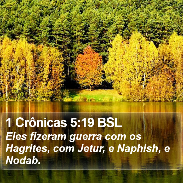 1 Crônicas 5:19 BSL Bible Study