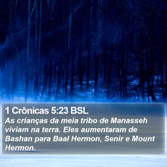 1 Crônicas 5:23 BSL Bible Study