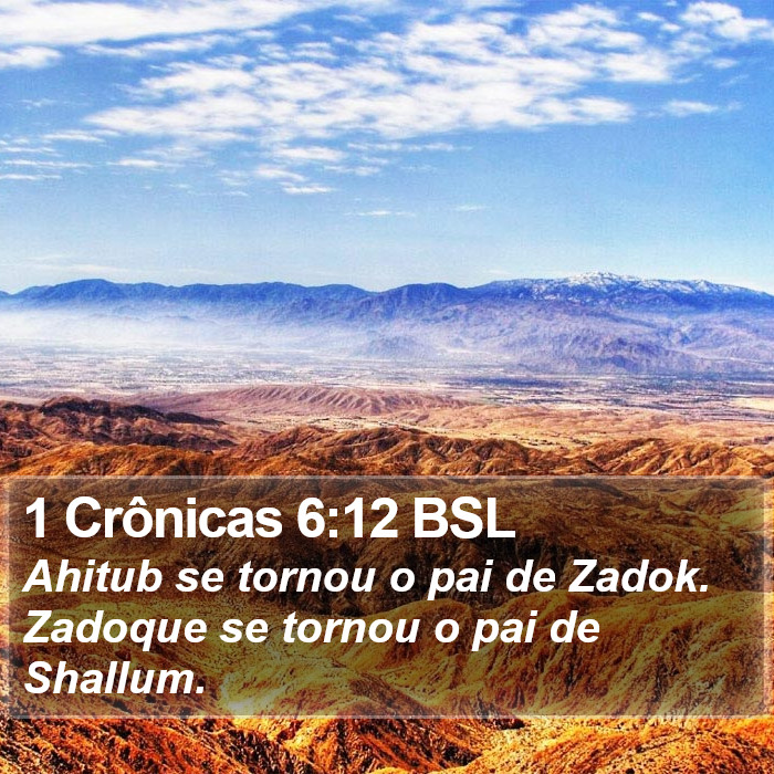 1 Crônicas 6:12 BSL Bible Study