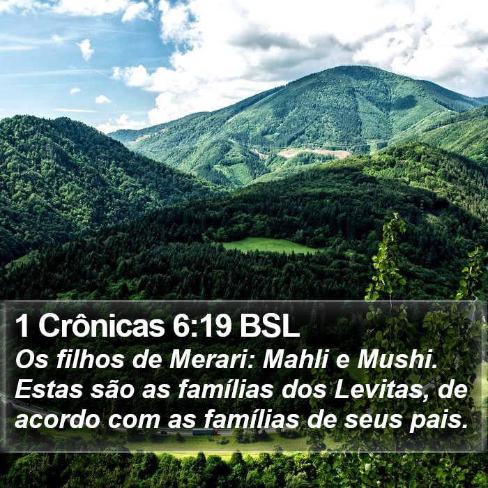 1 Crônicas 6:19 BSL Bible Study