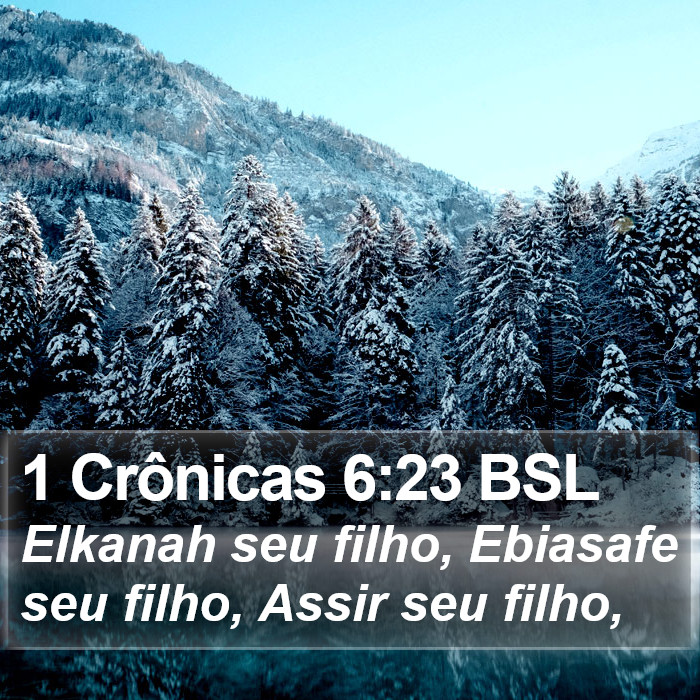 1 Crônicas 6:23 BSL Bible Study