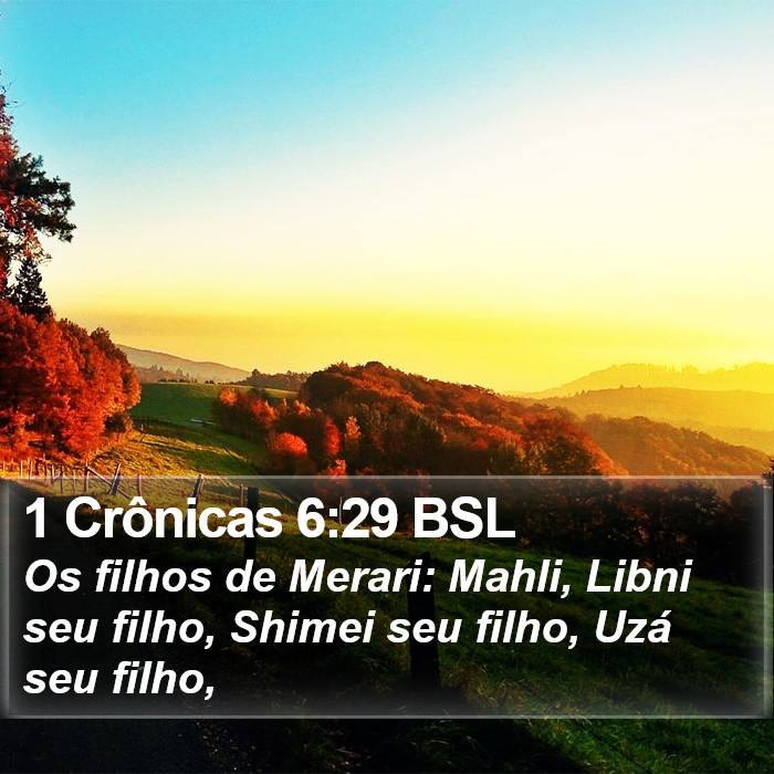 1 Crônicas 6:29 BSL Bible Study