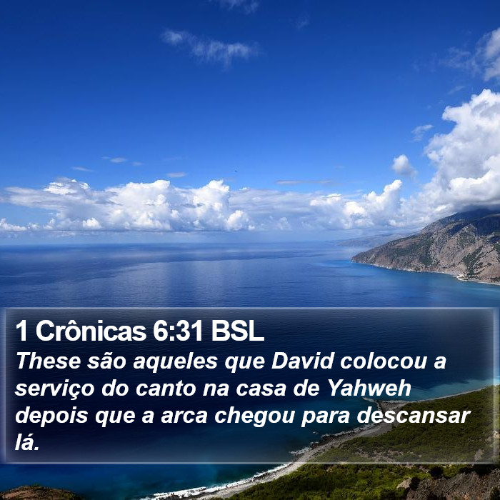 1 Crônicas 6:31 BSL Bible Study