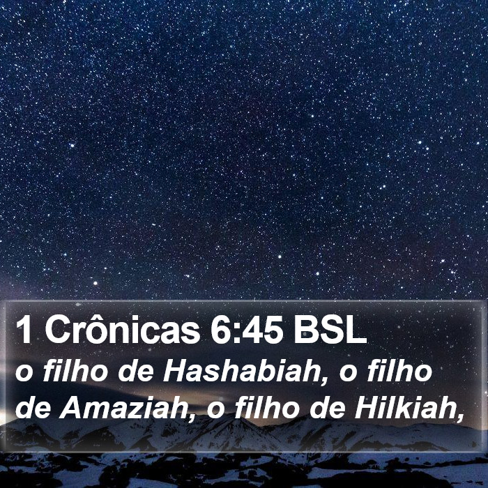 1 Crônicas 6:45 BSL Bible Study