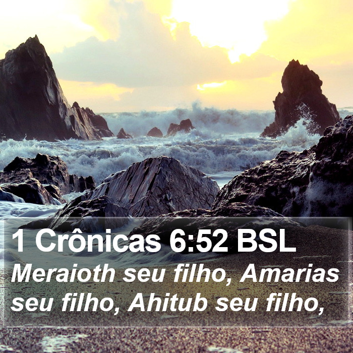 1 Crônicas 6:52 BSL Bible Study