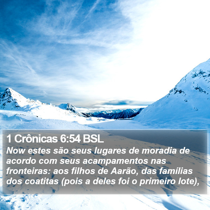 1 Crônicas 6:54 BSL Bible Study