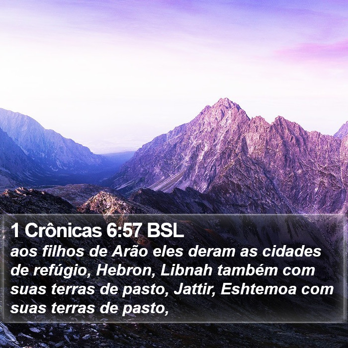 1 Crônicas 6:57 BSL Bible Study