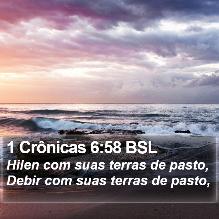 1 Crônicas 6:58 BSL Bible Study