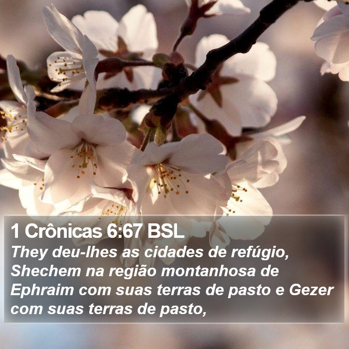 1 Crônicas 6:67 BSL Bible Study