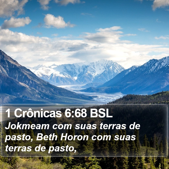 1 Crônicas 6:68 BSL Bible Study