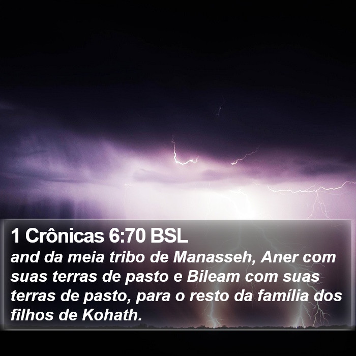 1 Crônicas 6:70 BSL Bible Study