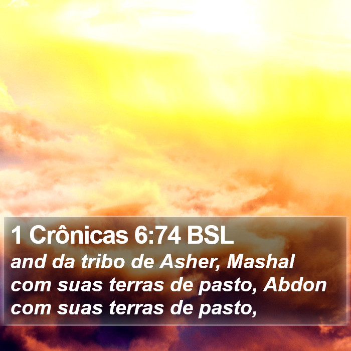 1 Crônicas 6:74 BSL Bible Study