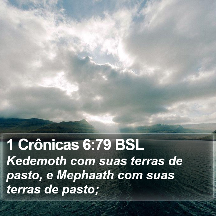 1 Crônicas 6:79 BSL Bible Study