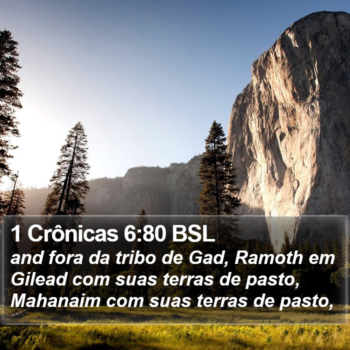 1 Crônicas 6:80 BSL Bible Study