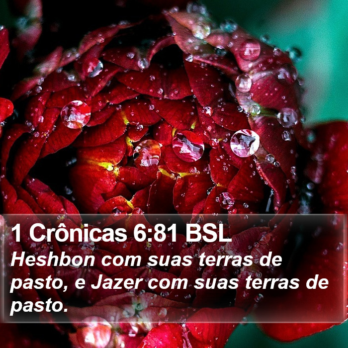 1 Crônicas 6:81 BSL Bible Study