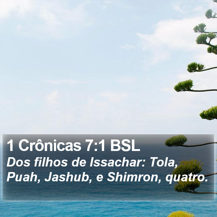 1 Crônicas 7:1 BSL Bible Study