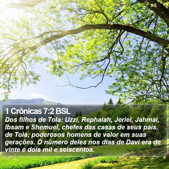 1 Crônicas 7:2 BSL Bible Study