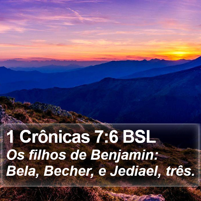 1 Crônicas 7:6 BSL Bible Study