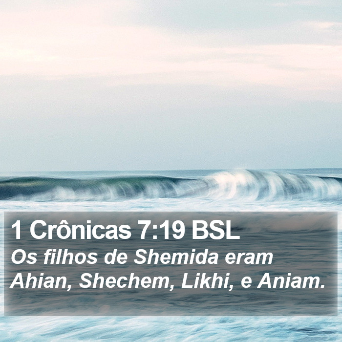 1 Crônicas 7:19 BSL Bible Study