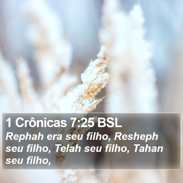 1 Crônicas 7:25 BSL Bible Study