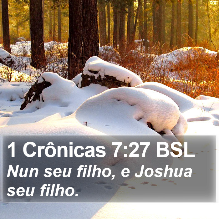 1 Crônicas 7:27 BSL Bible Study