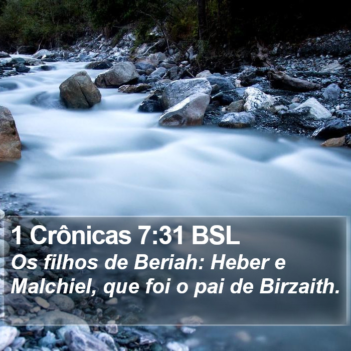 1 Crônicas 7:31 BSL Bible Study