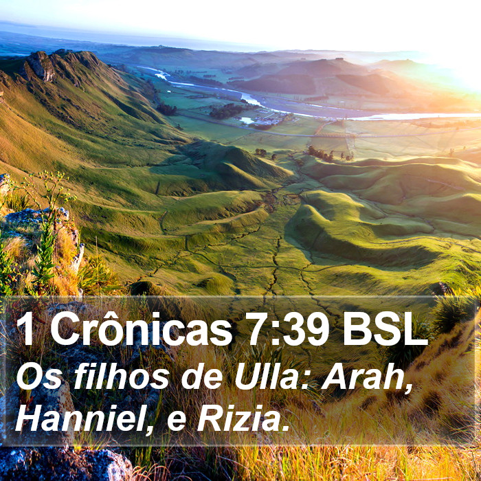 1 Crônicas 7:39 BSL Bible Study