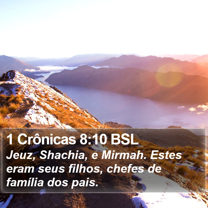 1 Crônicas 8:10 BSL Bible Study