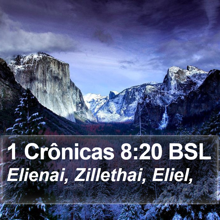 1 Crônicas 8:20 BSL Bible Study