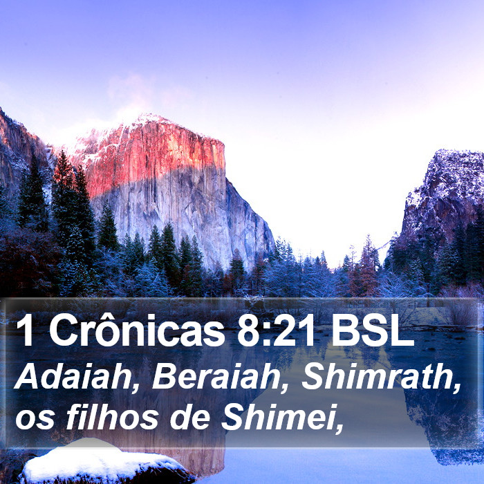 1 Crônicas 8:21 BSL Bible Study