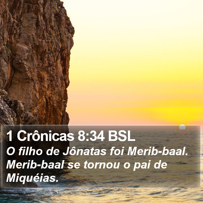 1 Crônicas 8:34 BSL Bible Study