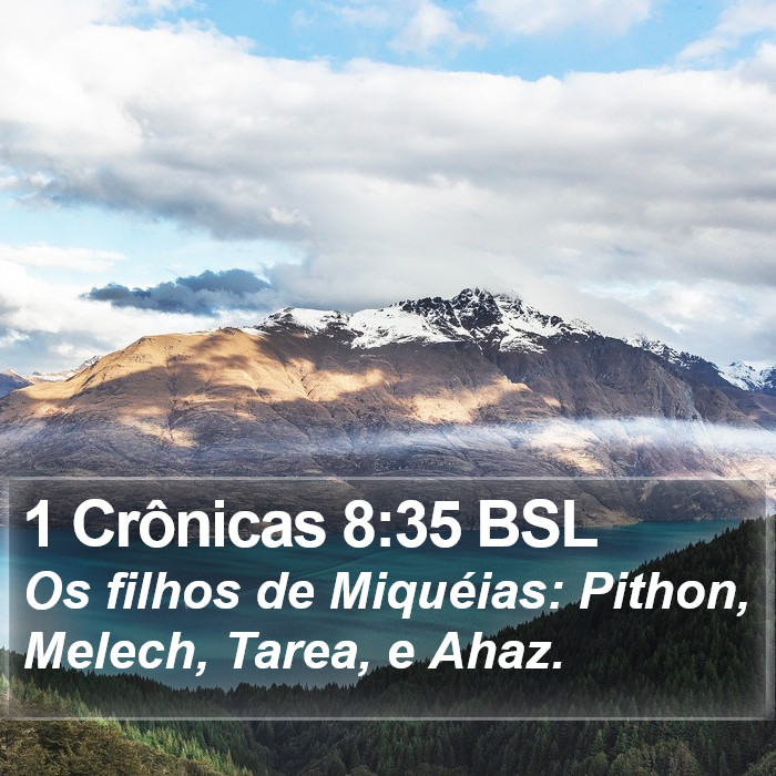 1 Crônicas 8:35 BSL Bible Study