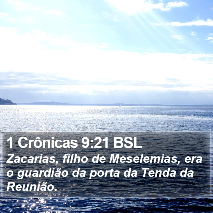 1 Crônicas 9:21 BSL Bible Study