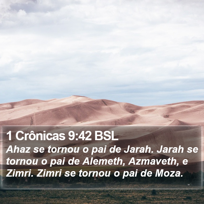1 Crônicas 9:42 BSL Bible Study