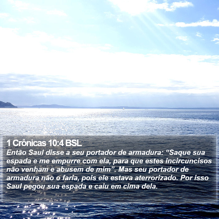 1 Crônicas 10:4 BSL Bible Study