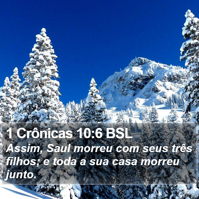 1 Crônicas 10:6 BSL Bible Study