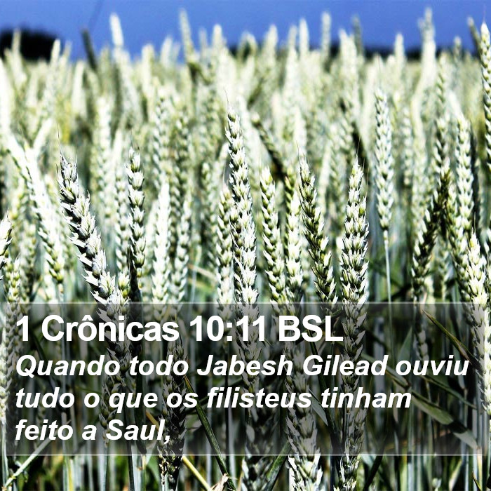 1 Crônicas 10:11 BSL Bible Study