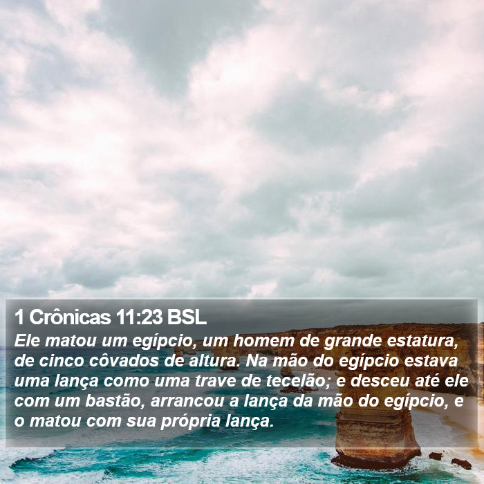 1 Crônicas 11:23 BSL Bible Study