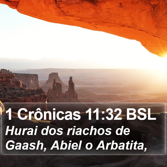 1 Crônicas 11:32 BSL Bible Study