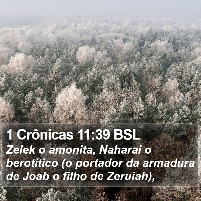 1 Crônicas 11:39 BSL Bible Study