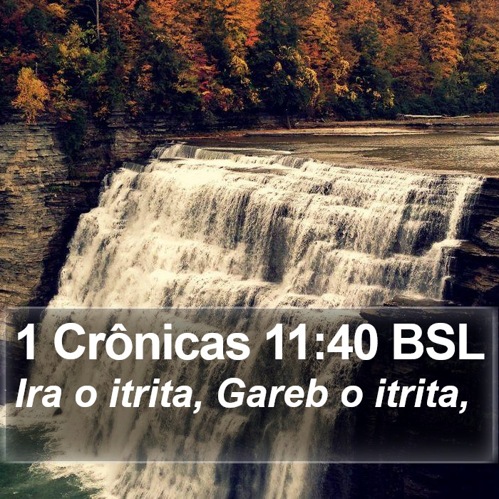 1 Crônicas 11:40 BSL Bible Study