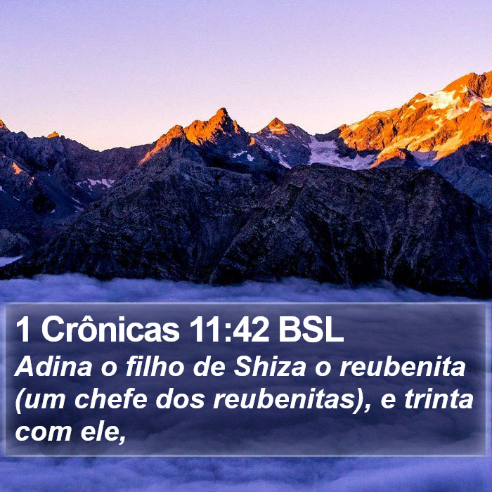 1 Crônicas 11:42 BSL Bible Study