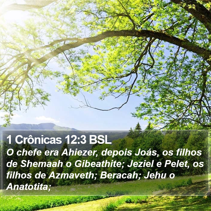 1 Crônicas 12:3 BSL Bible Study