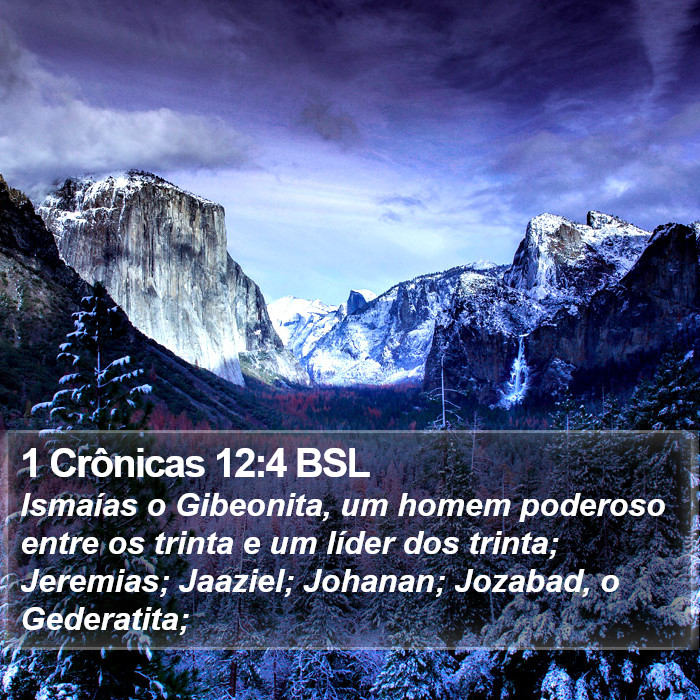 1 Crônicas 12:4 BSL Bible Study