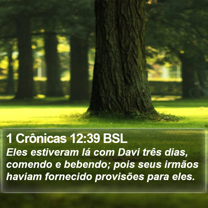 1 Crônicas 12:39 BSL Bible Study