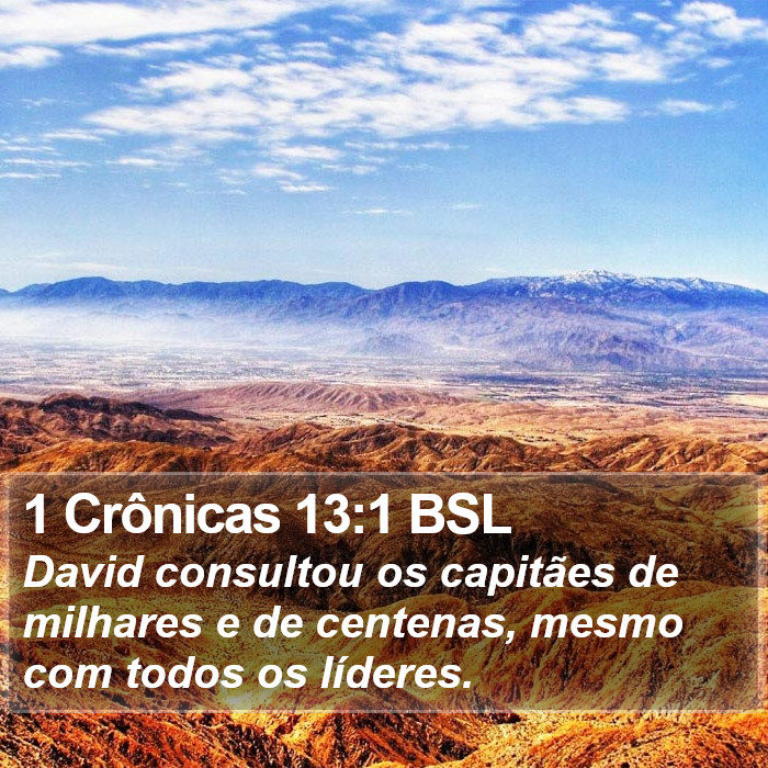 1 Crônicas 13:1 BSL Bible Study