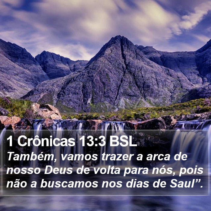 1 Crônicas 13:3 BSL Bible Study