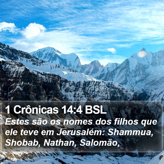 1 Crônicas 14:4 BSL Bible Study