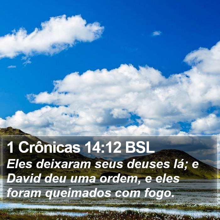 1 Crônicas 14:12 BSL Bible Study