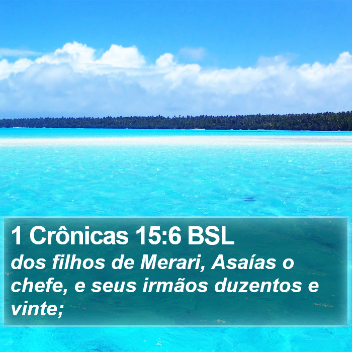 1 Crônicas 15:6 BSL Bible Study